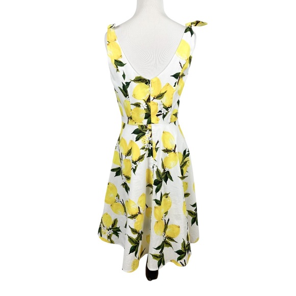 Bbonfinedress Lemon Print Summer Dress Pinup Size Medium - Picture 5 of 9